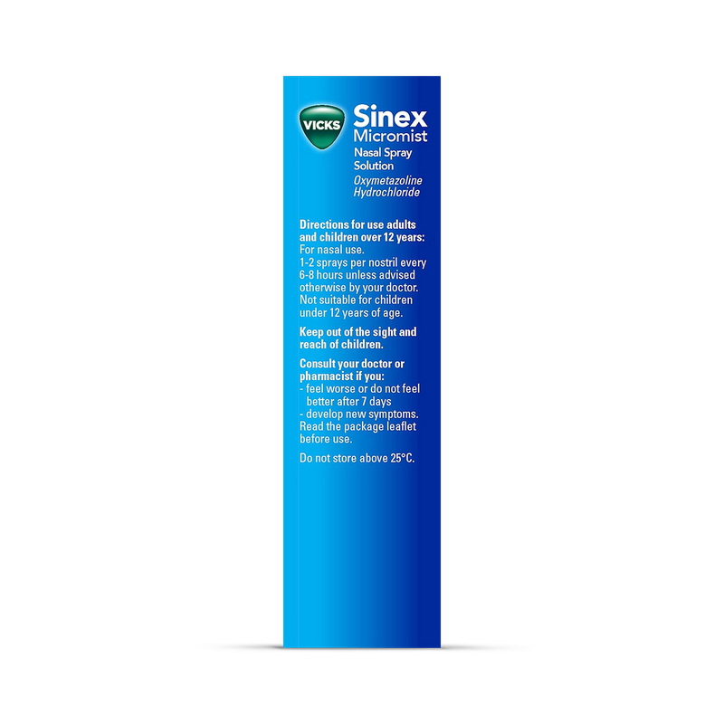 Vicks Micromist 15ml nasal spray decongestant (British brand)