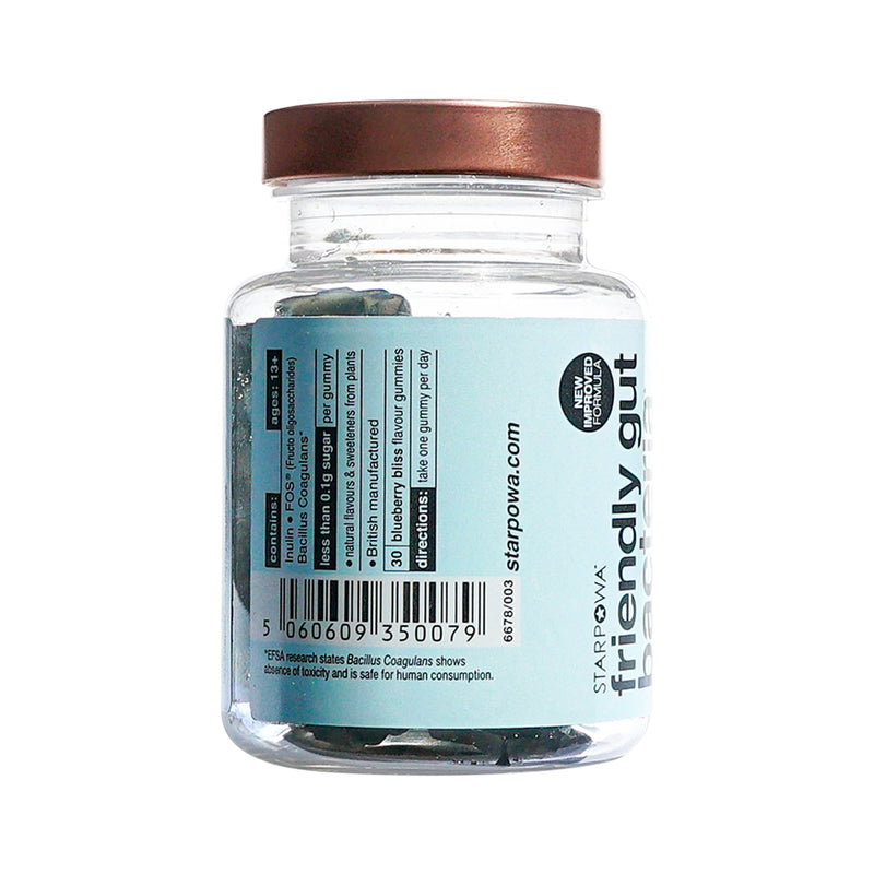 Blueberry Flavoured Friendly Bacteria and Prebiotic 30 Gummies