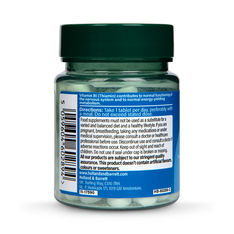 Holland Barrett Vitamin B1 Thiamine 100mg 120 Tablets