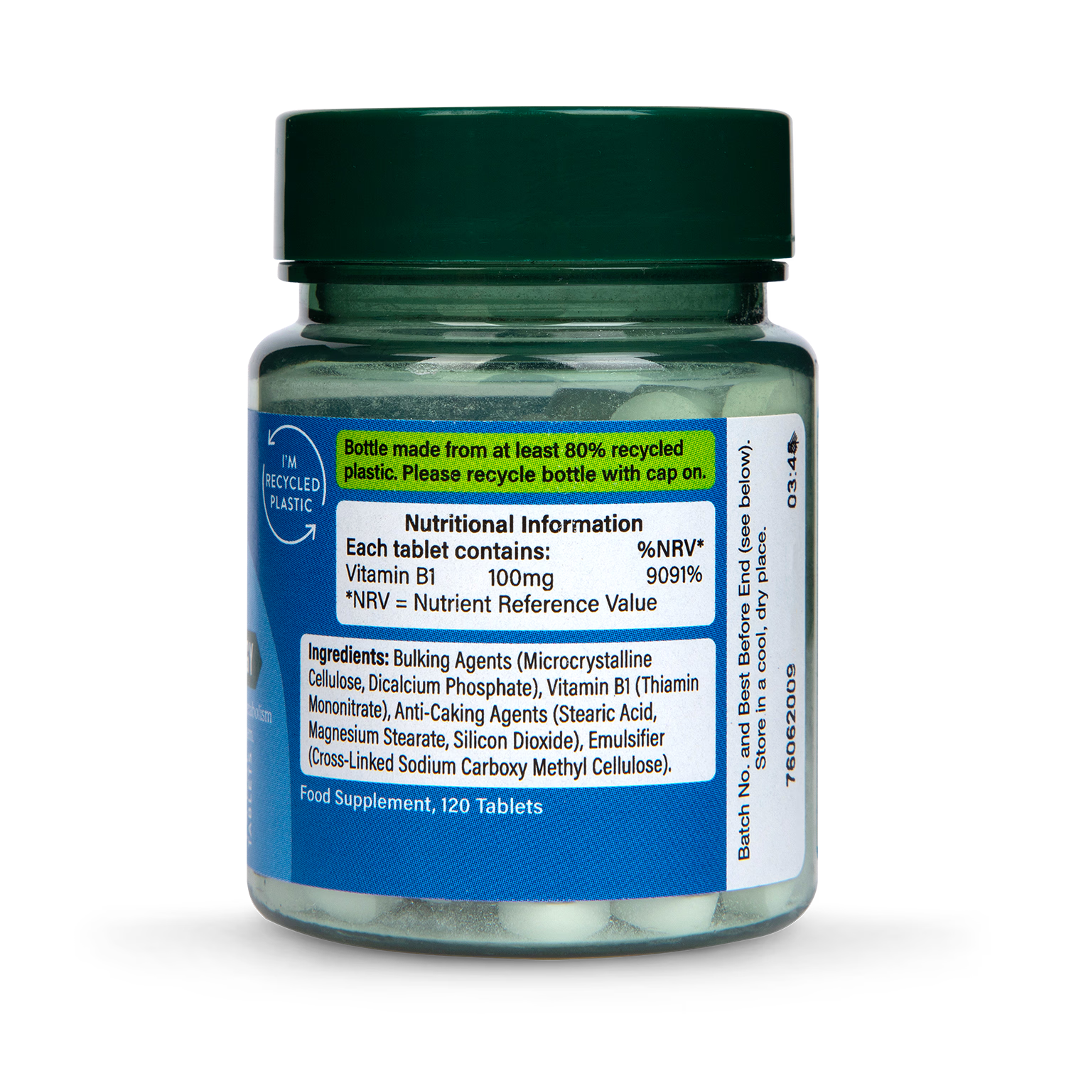 Holland Barrett Vitamin B1 Thiamine 100mg 120 Tablets