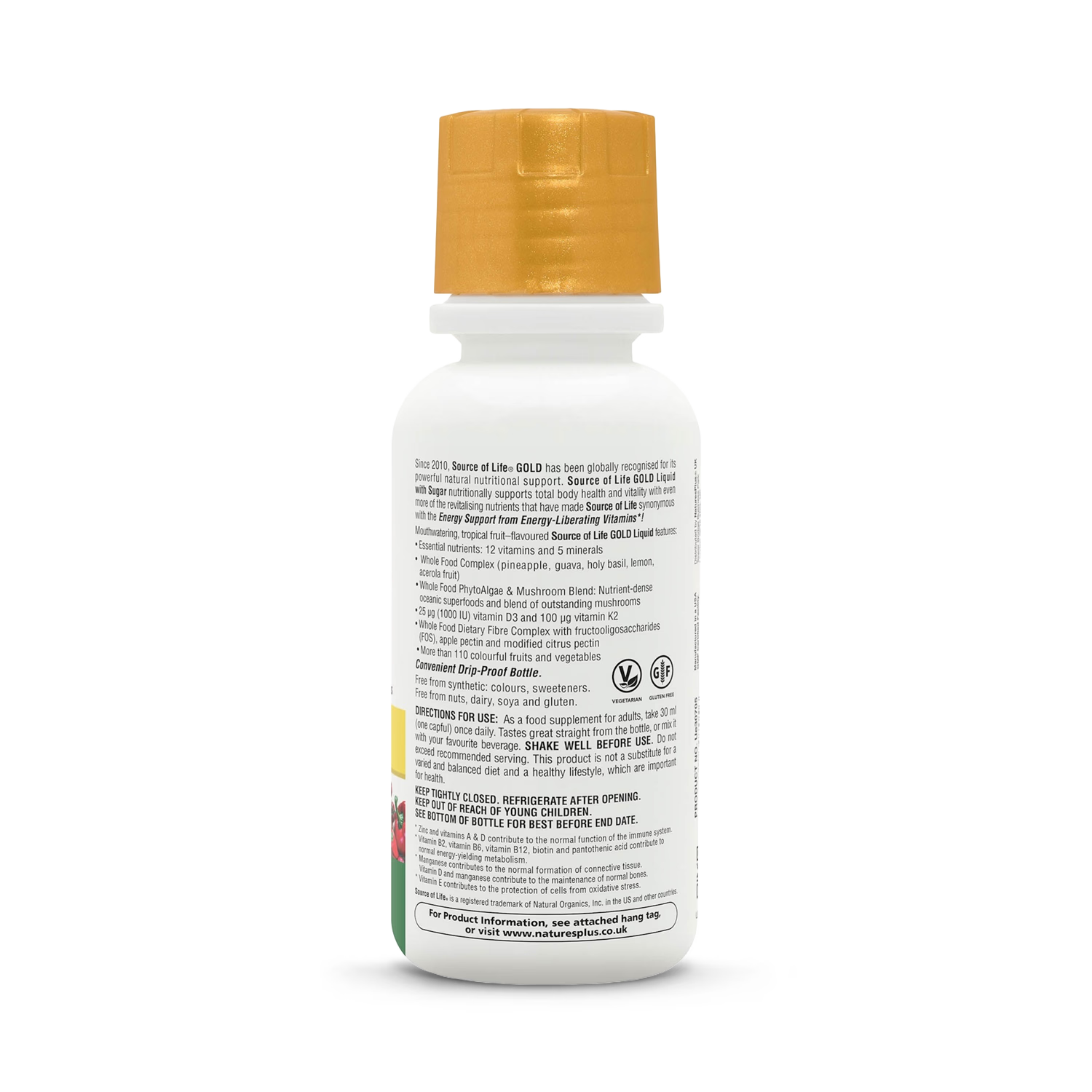 NaturesPlus Source of Life Gold liquid multivitamin 240ml - British product