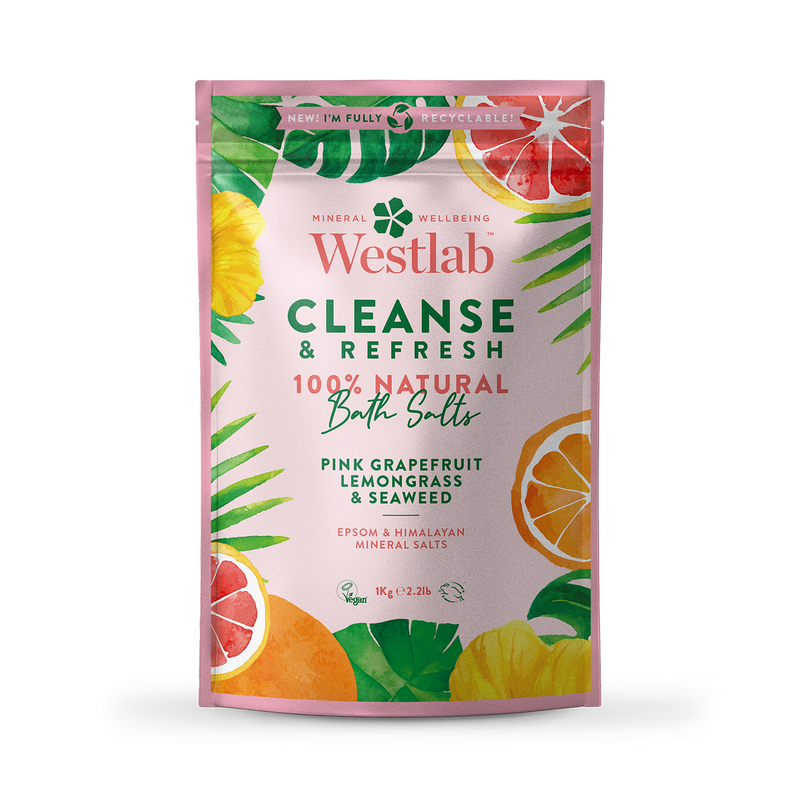 Cleansing Epsom and Himalayan Bathing Salts with Lemongrass and Seaweed 1kg