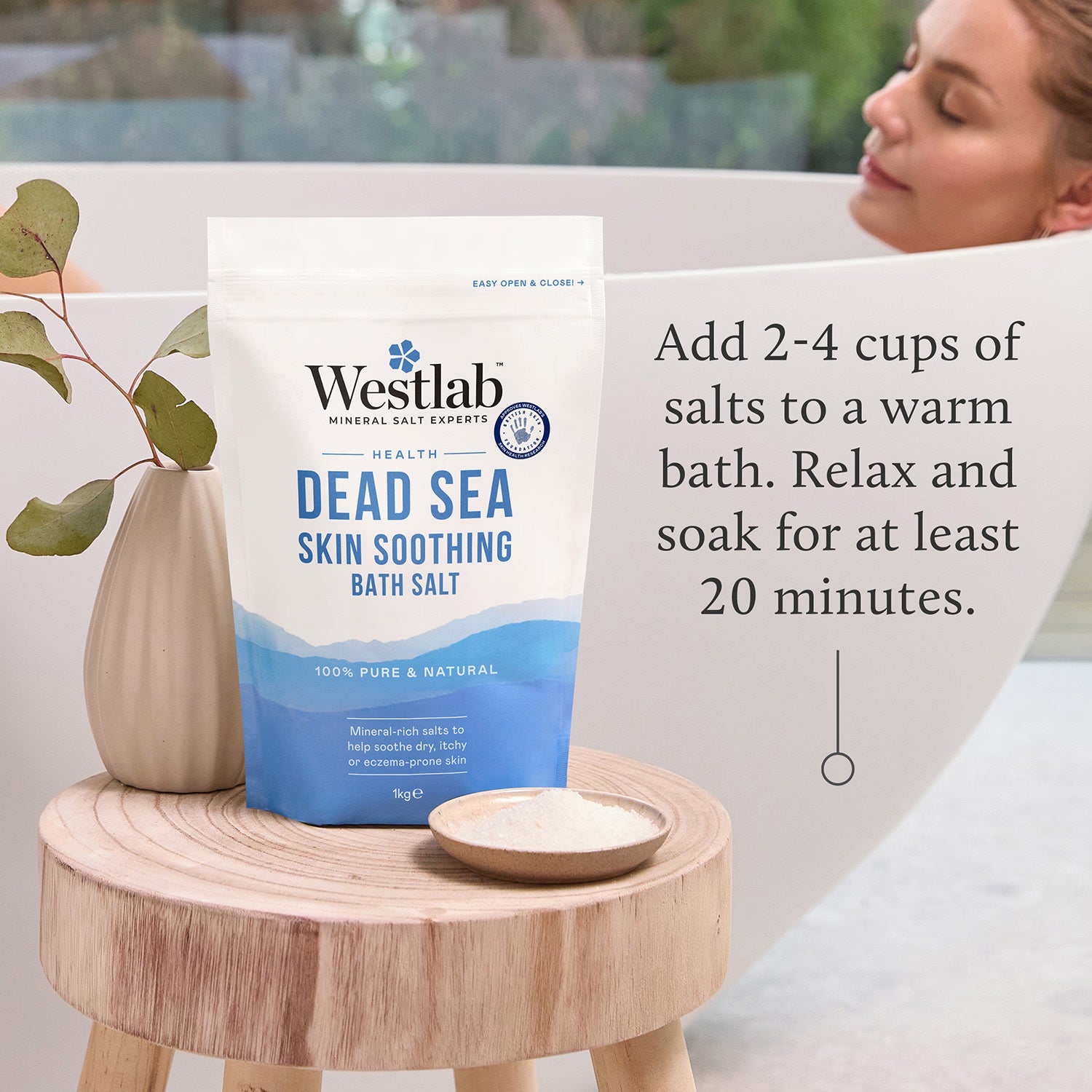 Natural Dead Sea Bath Salts for Dry Skin 1kg