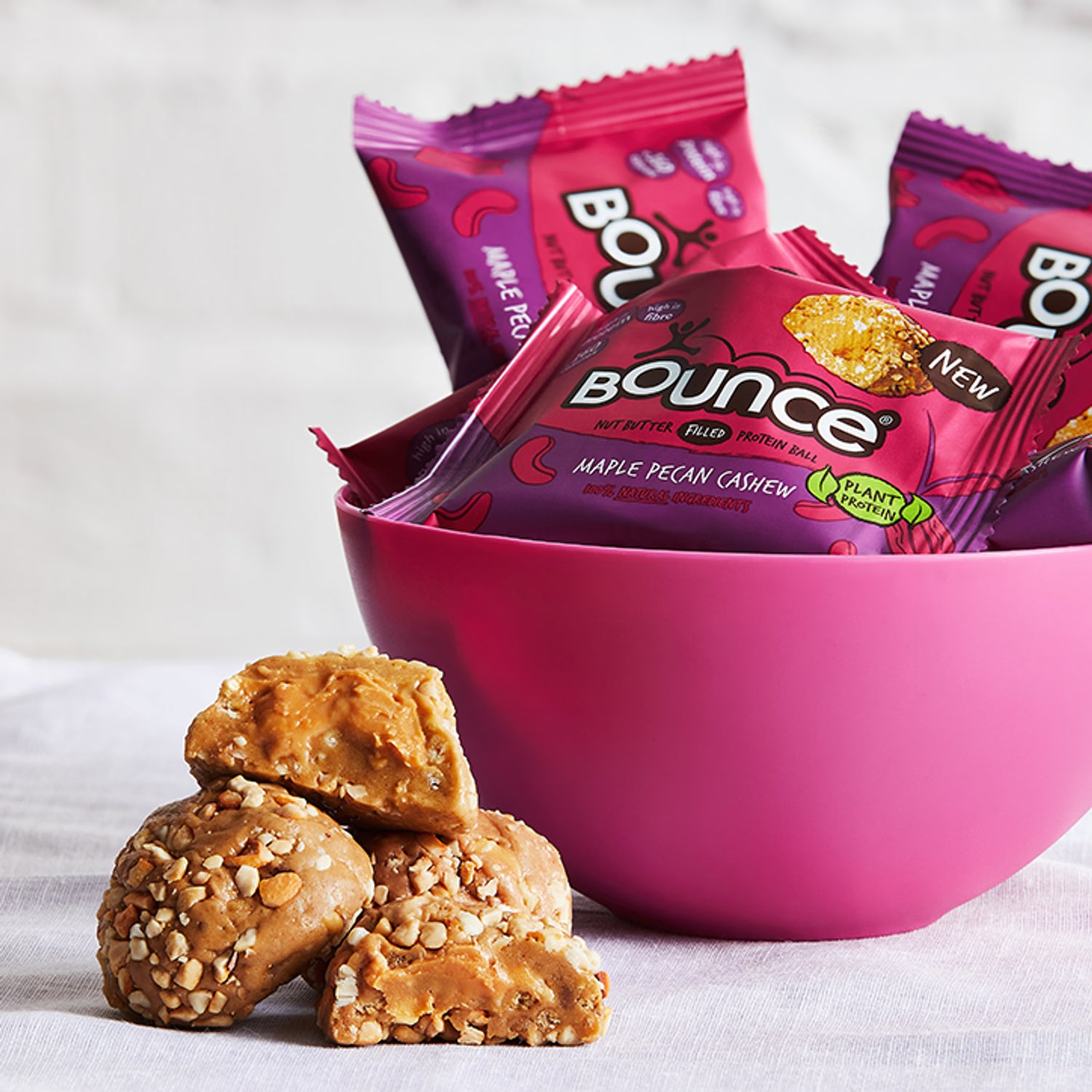 Bounce Maple Pecan Protein Balls Cashew Butter 12 Pack - British product