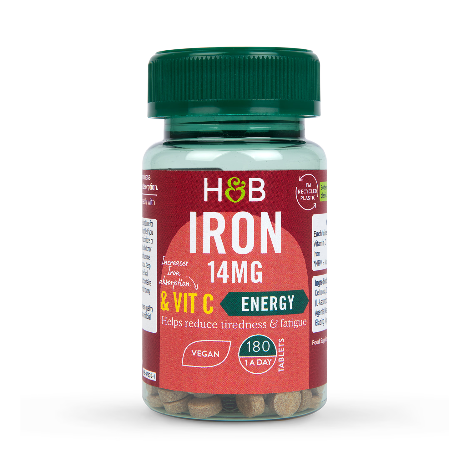 Holland Barrett Iron Vitamin C 14mg 180 Tablets