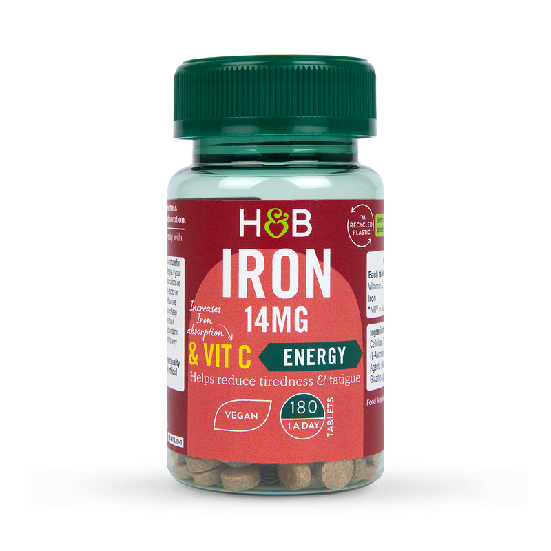Holland Barrett Iron Vitamin C 14mg 180 Tablets