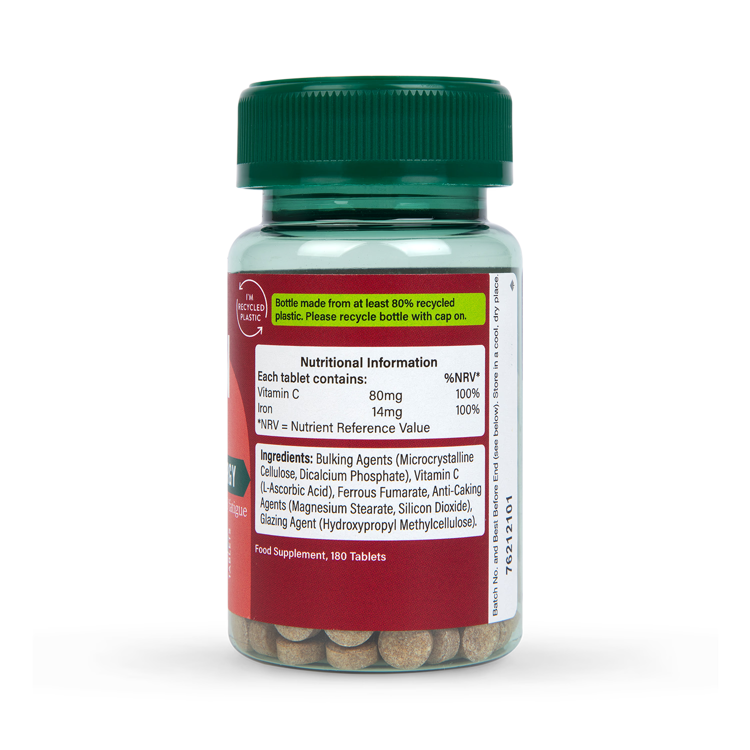 Holland Barrett Iron Vitamin C 14mg 180 Tablets