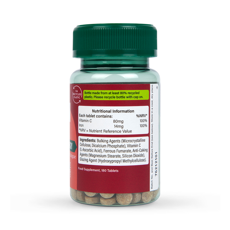 Holland Barrett Iron Vitamin C 14mg 180 Tablets