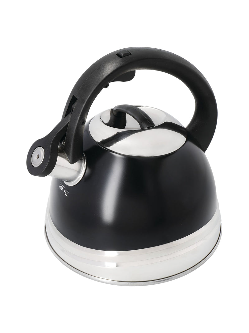 La Cafetière black whistling kettle 2.1L - British product