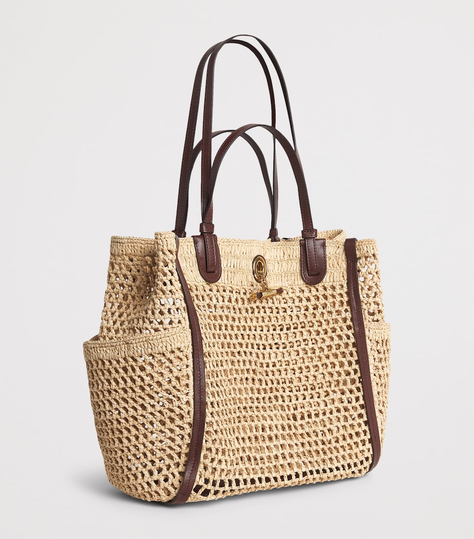 Chloé Raffia Iconic Logo Tote Bag H28cm, UK version