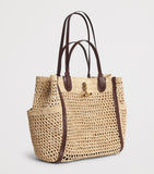 Chloé Raffia Iconic Logo Tote Bag H28cm, UK version