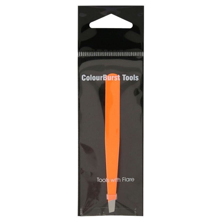 ColourBurst Tools Full Sized Slant Tweezer Orange GOODS ASDA   