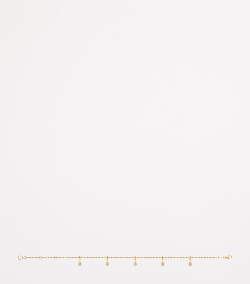 Boucheron Serpent Bohème ankle bracelet yellow gold diamonds, imported from the UK