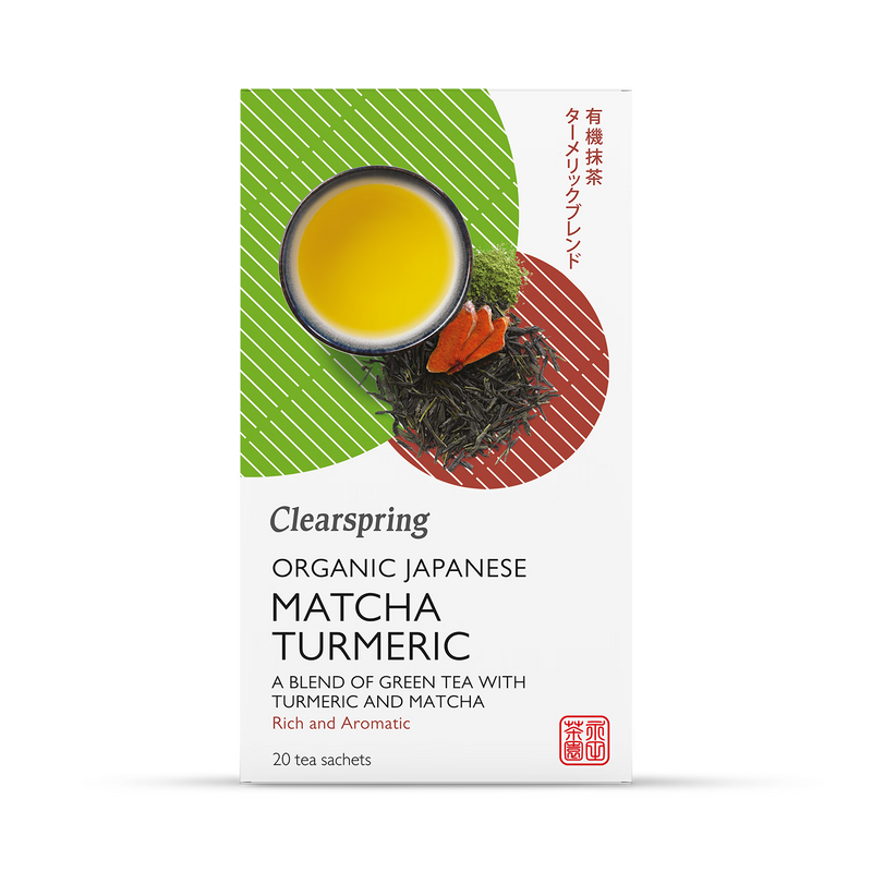 Clearspring Organic Japanese Matcha Turmeric Green Tea 20 Tea Bags