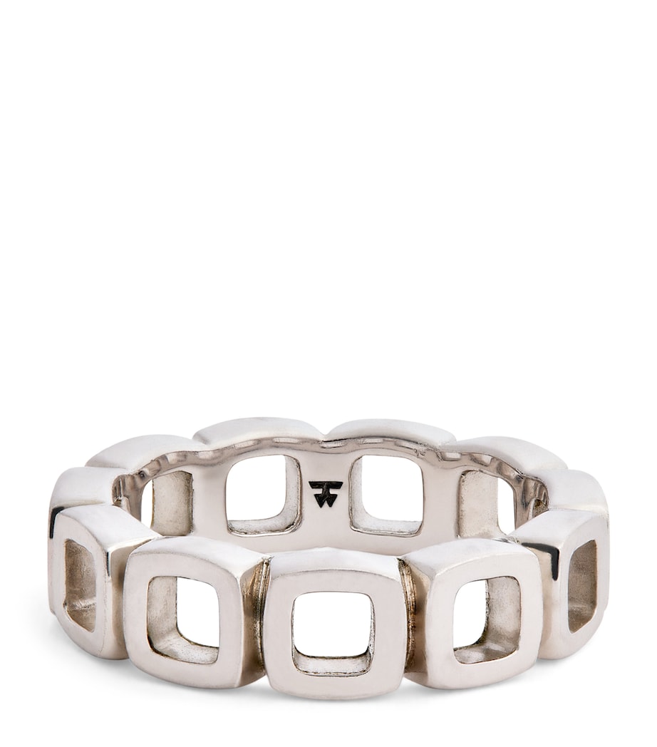 Tom Wood cushion open ring recycled sterling silver, imported from the UK