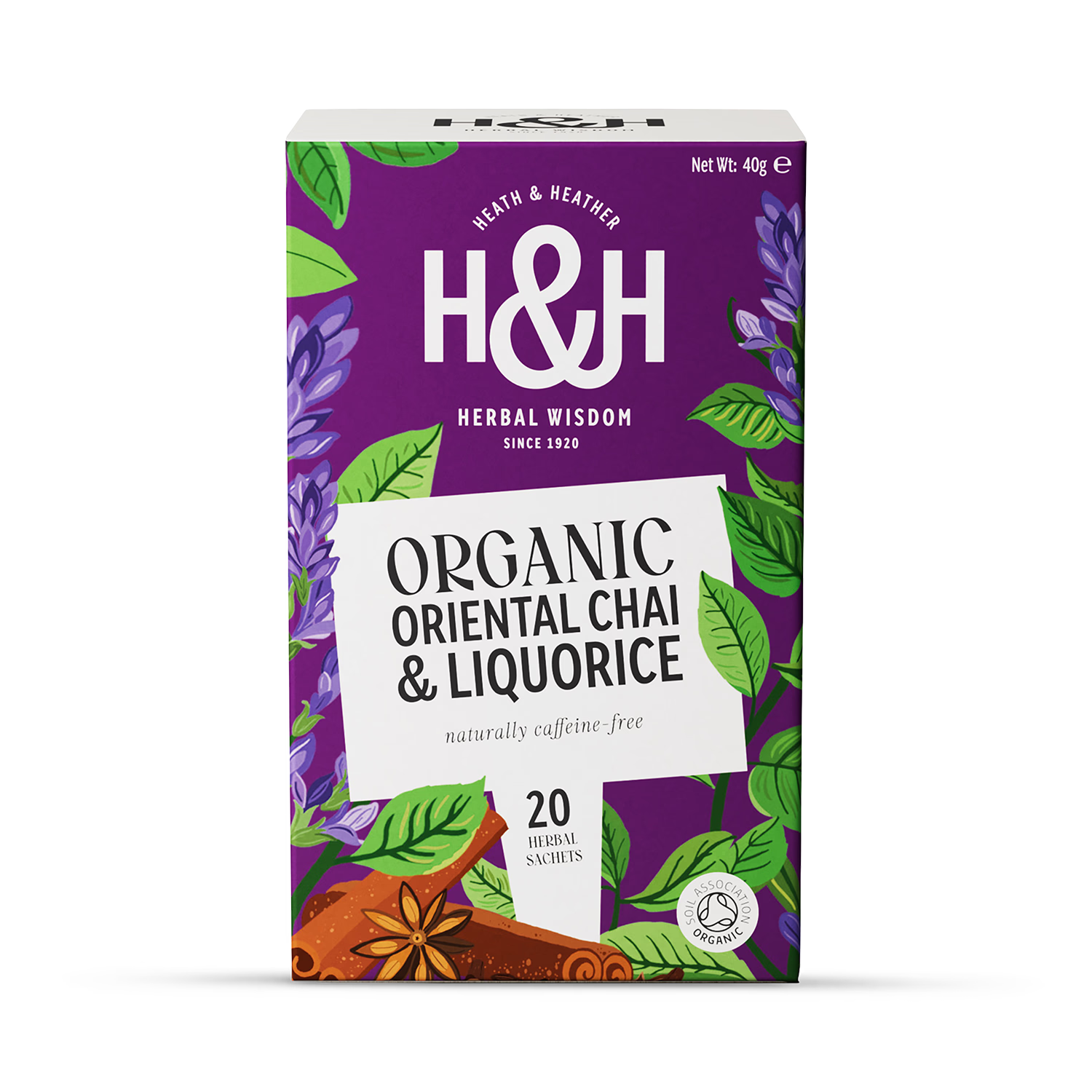 Heath Heather Organic Oriental Chai Liquorice 20 Tea Bags