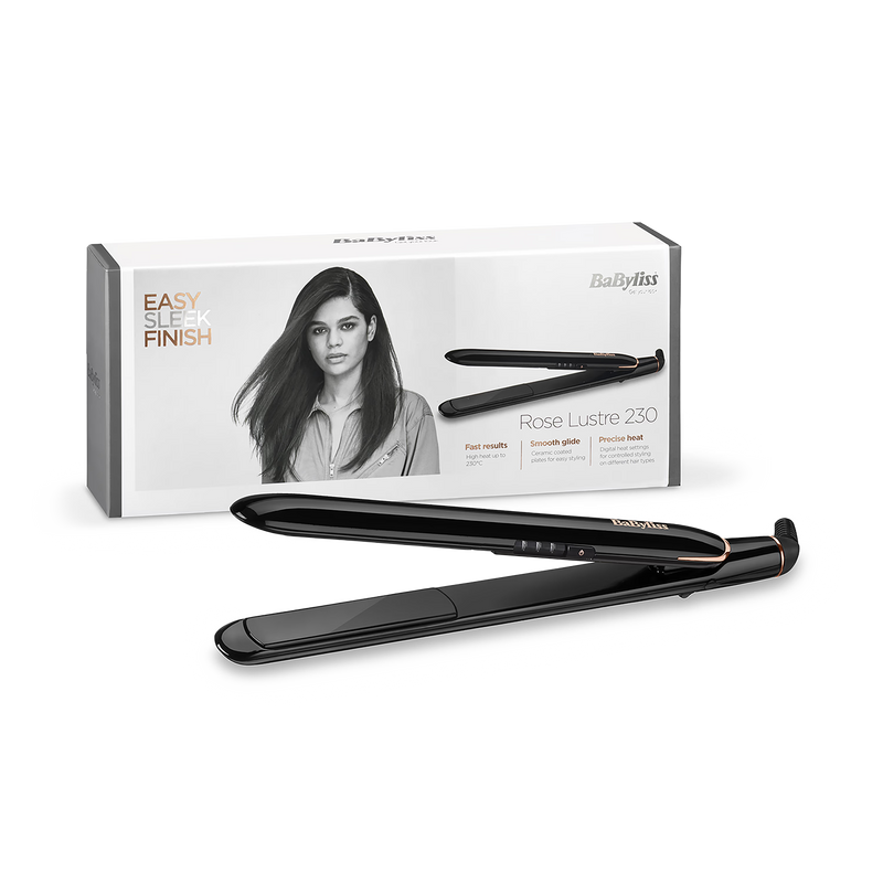 Babyliss Rose Lustre Hair Straightener Rose/Black 2515Du