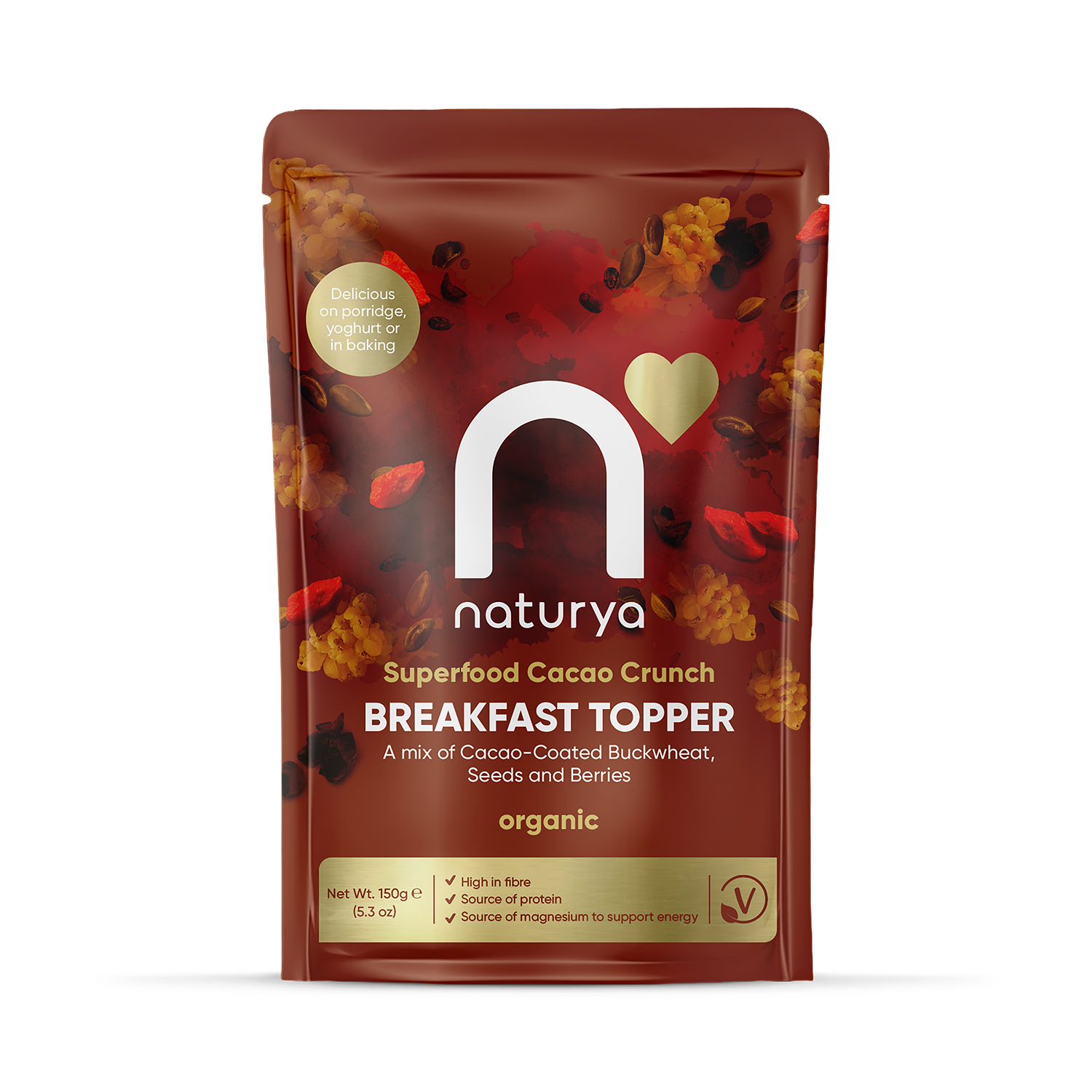 Naturya Organic Superfood Breakfast Boost Cacao Crunch 150g - Seed Crunch