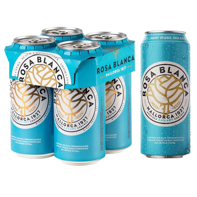 Rosa Blanca Premium Lager Beer Cans   4 x 440ml