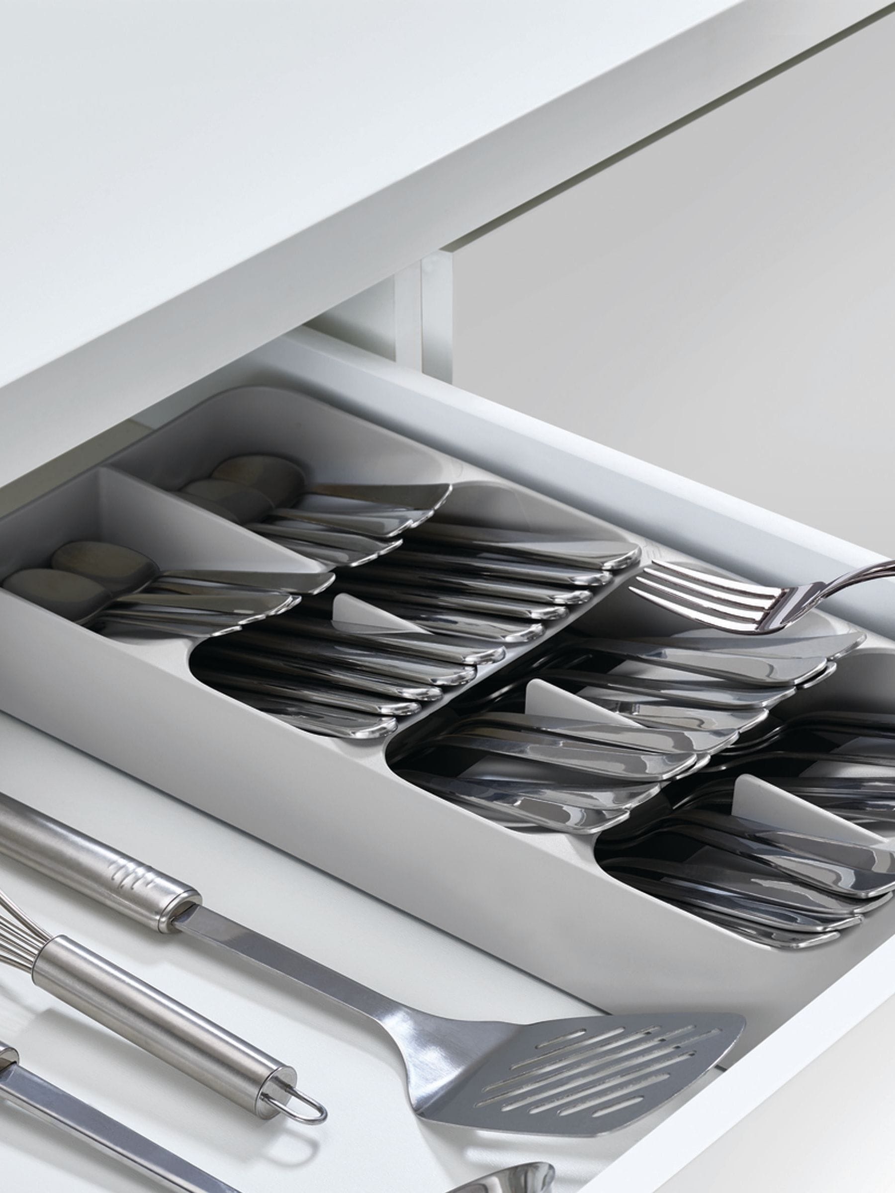 Joseph Joseph Grey DrawerStore Large Compact Cutlery Organiser, UK version