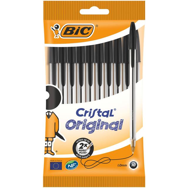 BIC Cristal Original Ballpoint Pens Black Box of 10   10 per pack