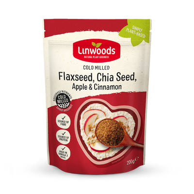Holland & Barrett Linwoods Milled Flaxseed Chia Seed Apple Cinnamon 200g- Buy online at McGrocer