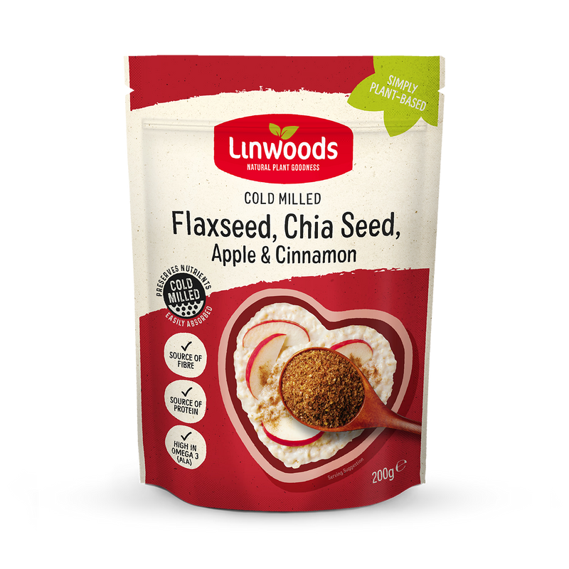 Linwoods Milled Flaxseed Chia Seed Apple Cinnamon 200g