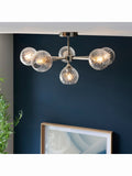 Gallery Home Antique Brass Lexi 6 Bulb Ceiling Light