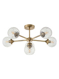 Gallery Home antique brass Lexi 6 bulb ceiling light, UK version