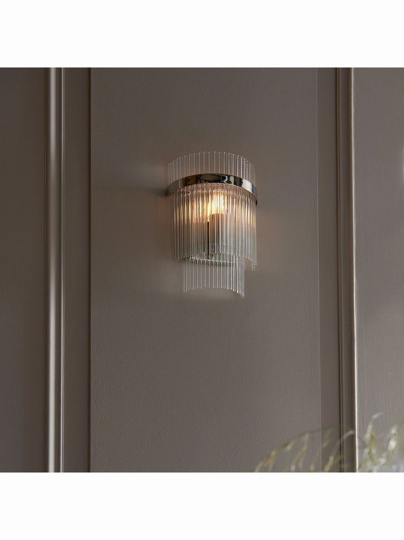 Gallery Home Marston wall light bright nickel finish - British product