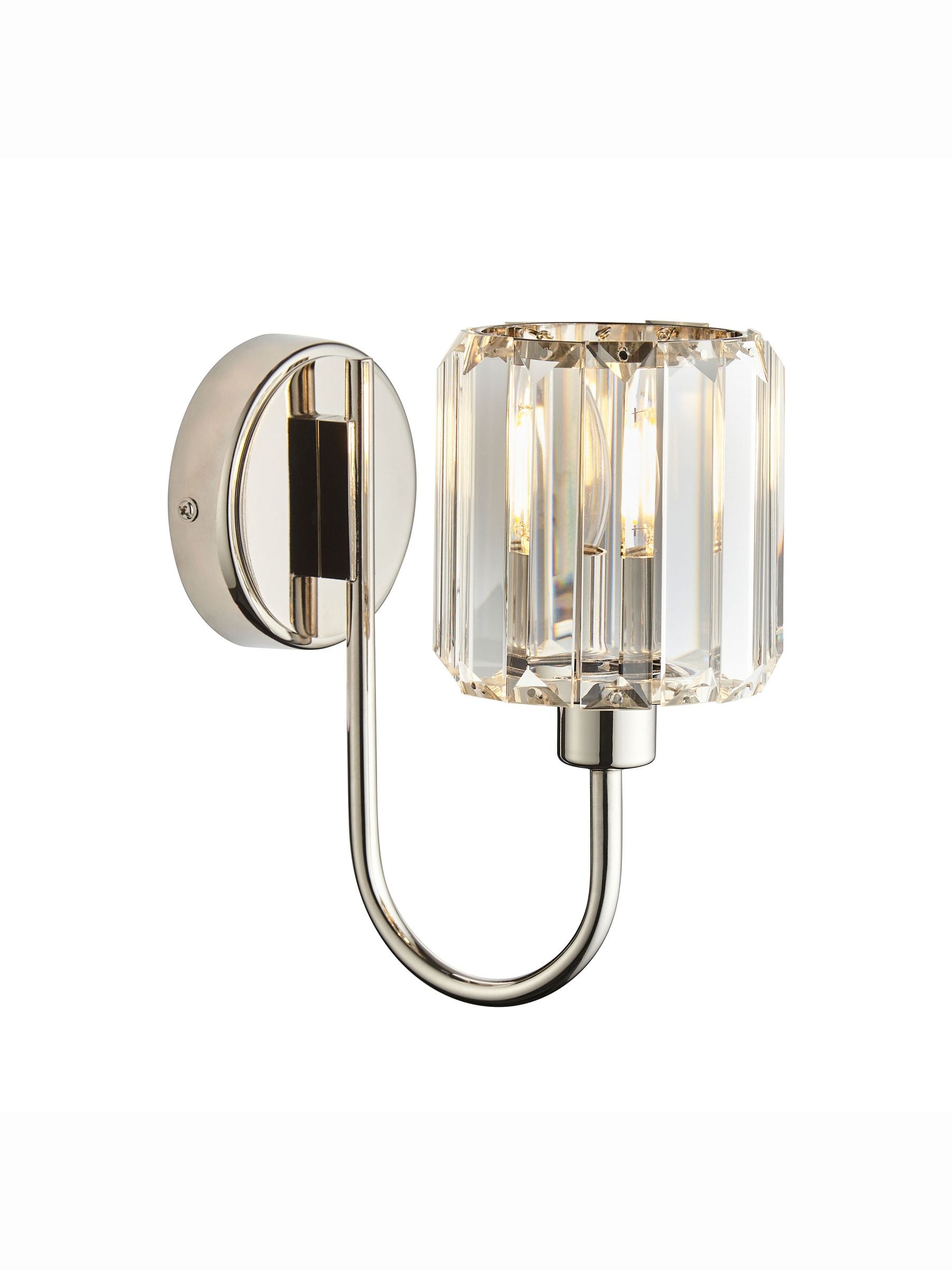 Gallery Home Bright Nickel Hove wall light - British product