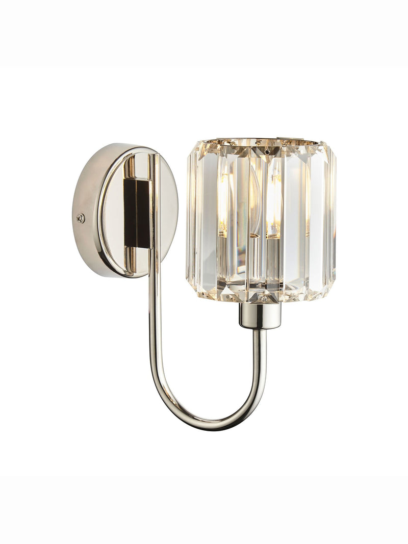 Gallery Home Bright Nickel Hove wall light - British product