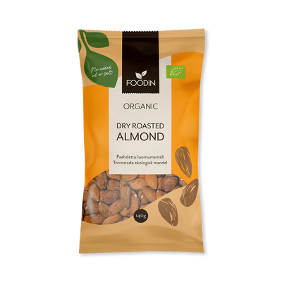 Holland & Barrett Organic Dry Roasted Almonds 7x140g- Buy online at McGrocer