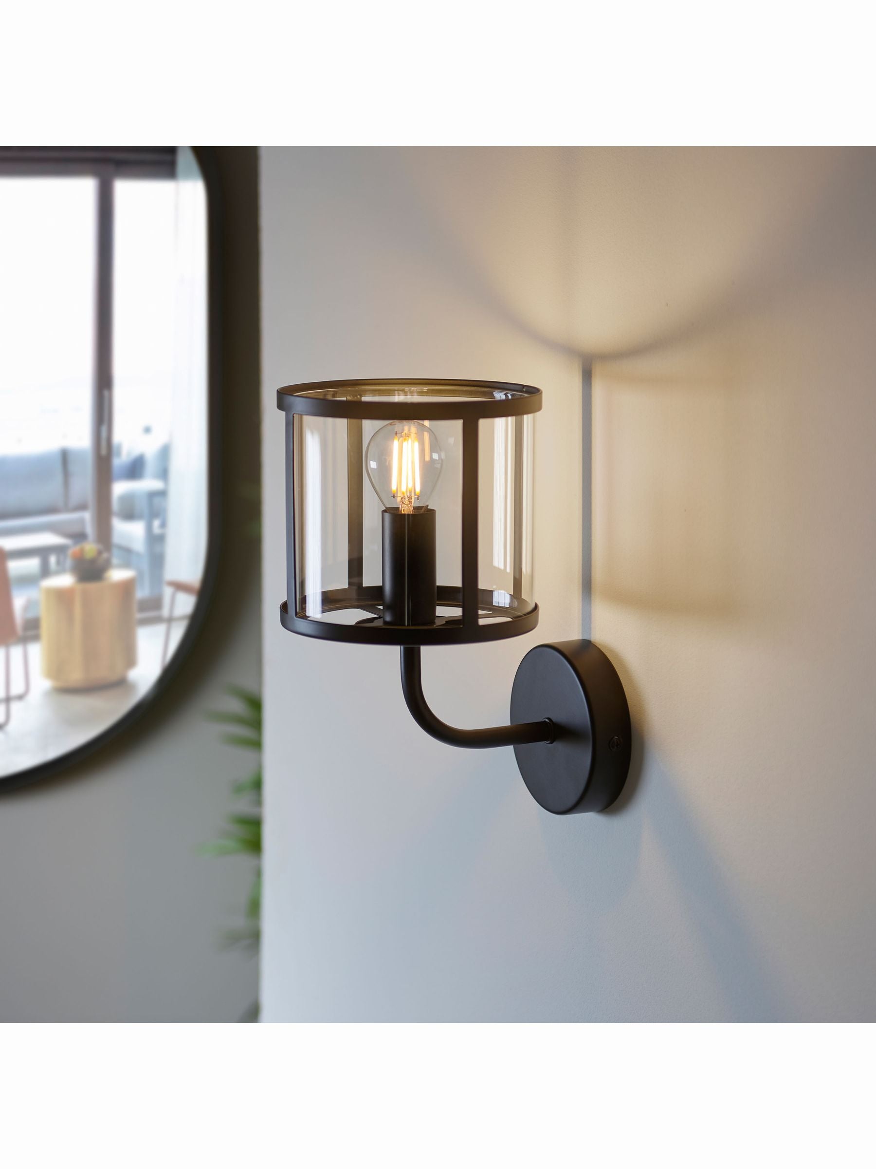 Gallery Home Vernon black wall light 25cm (British brand)