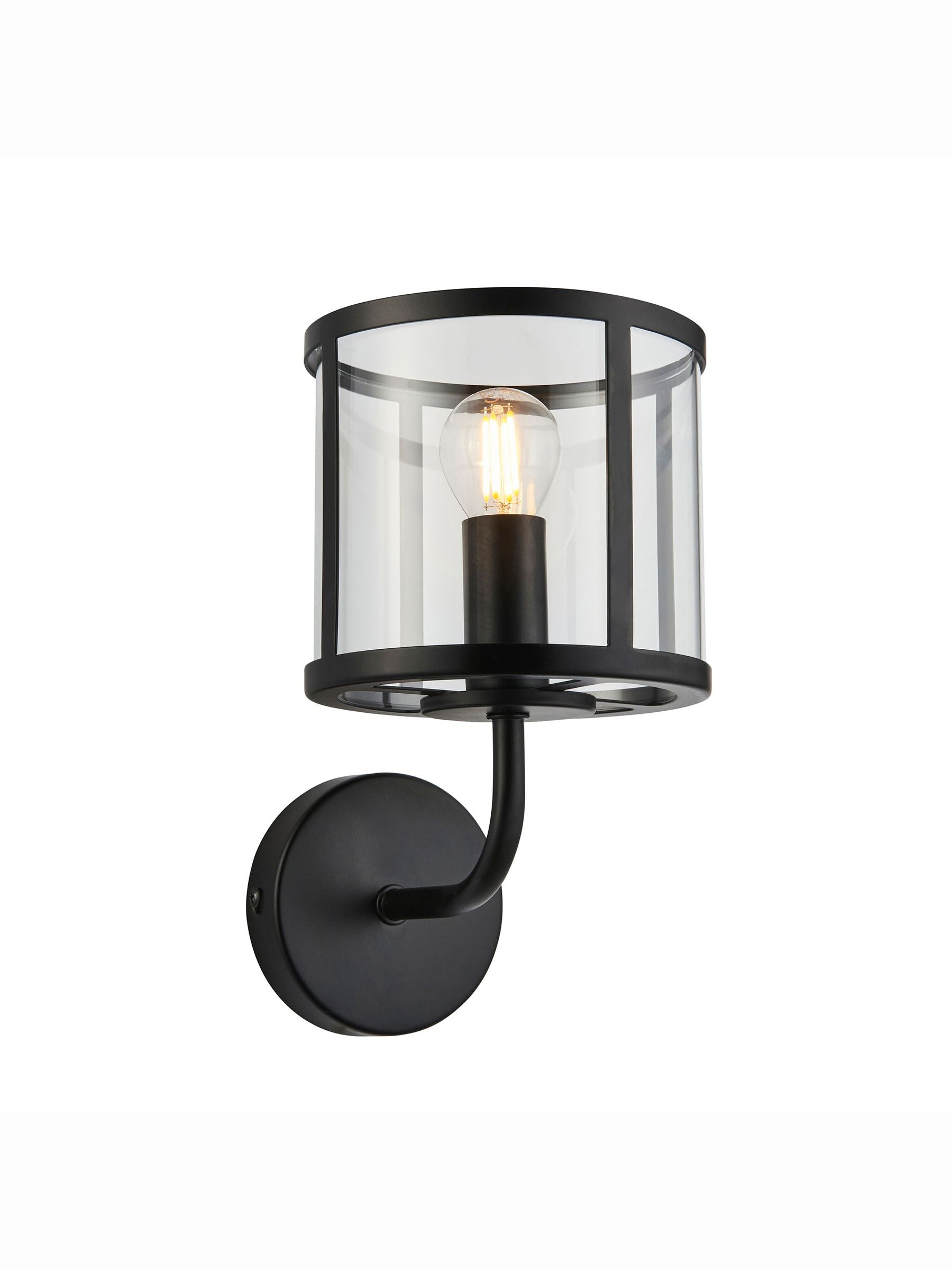 Gallery Home Vernon black wall light 25cm (British brand)