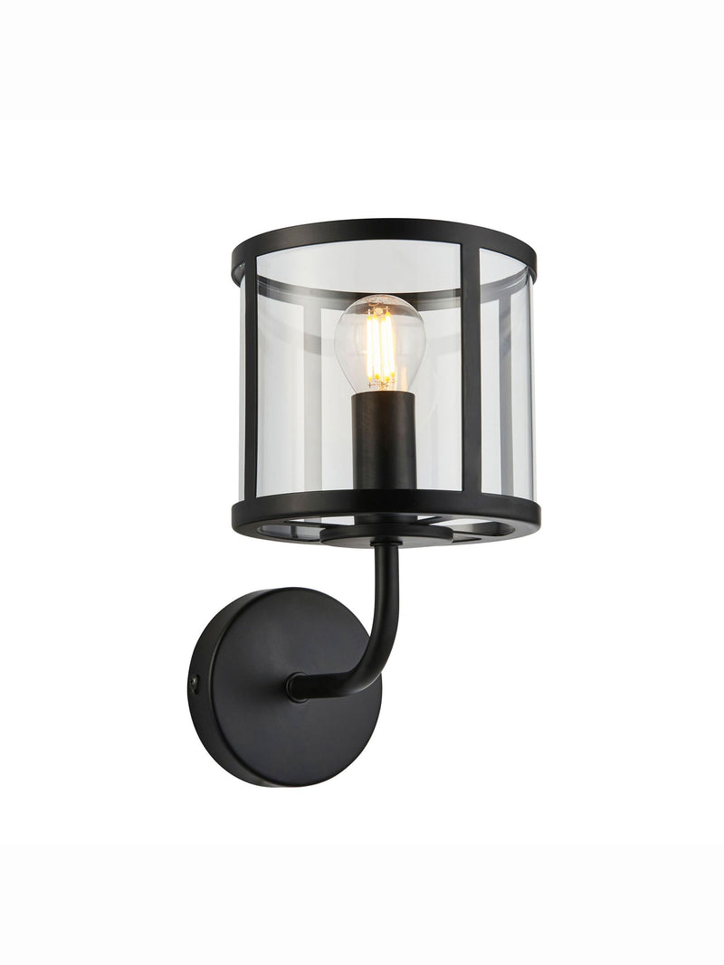 Gallery Home Vernon black wall light 25cm (British brand)