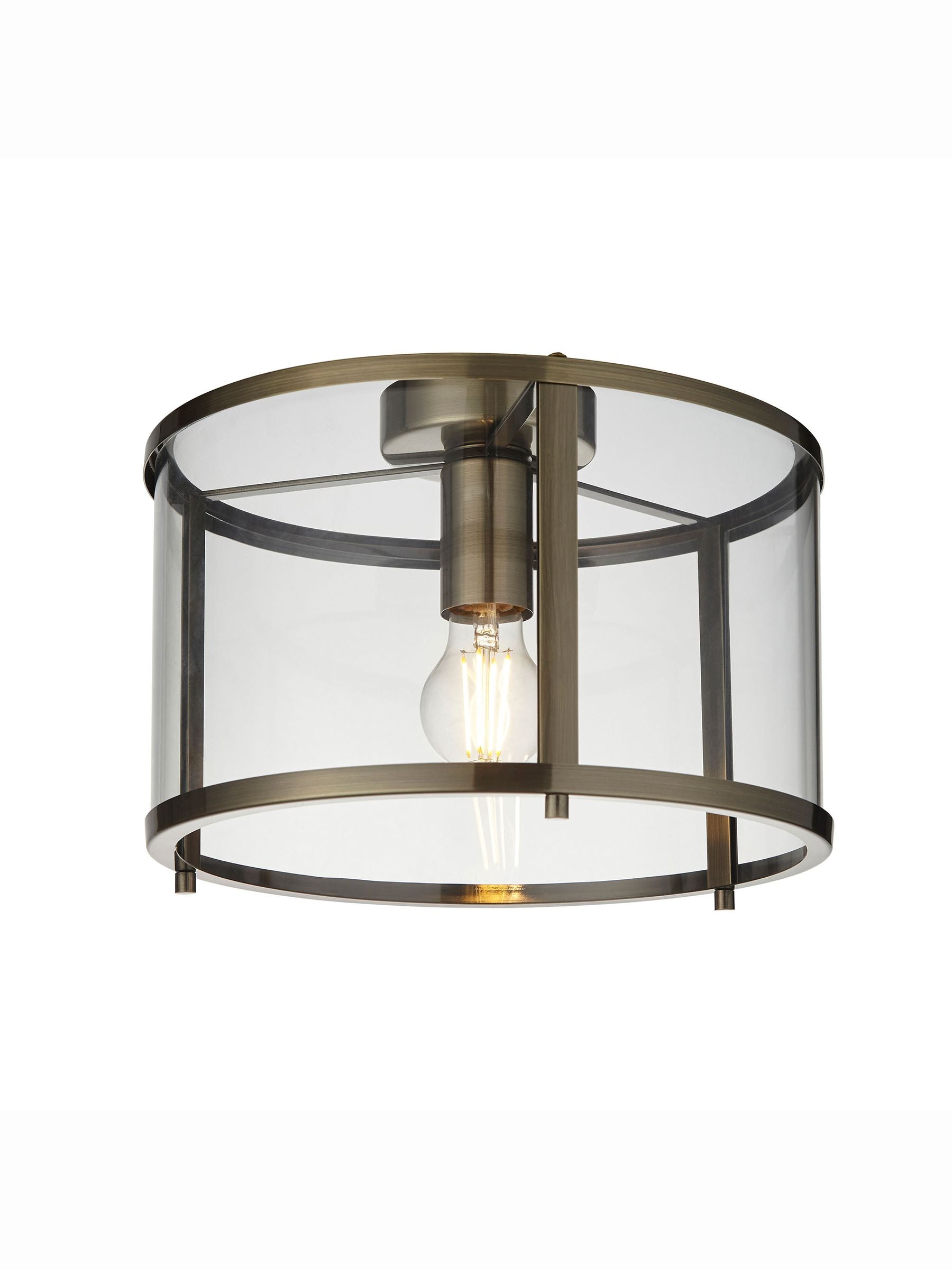 Gallery Home antique brass Vernon ceiling light, UK version