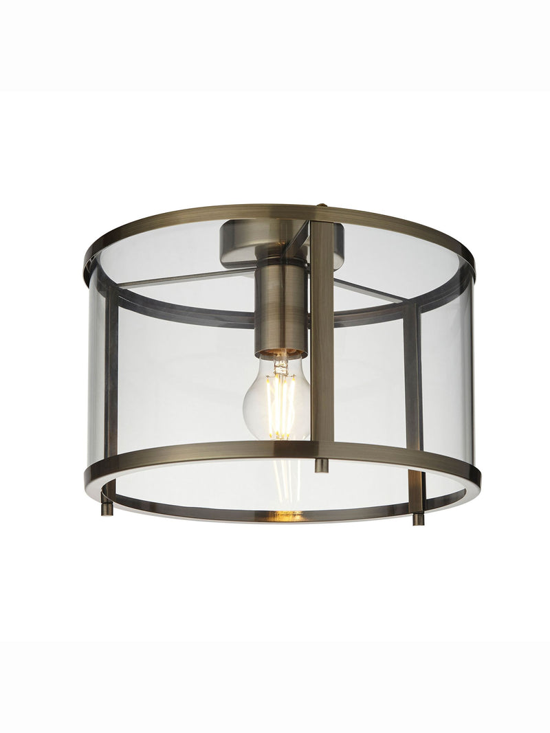 Gallery Home antique brass Vernon ceiling light, UK version