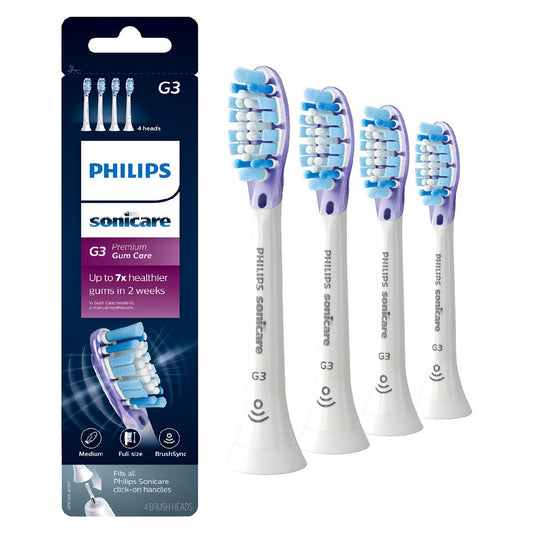 Philips Sonicare Premium Gum Care BrushSync-Enabled Replacement Heads White (4 pack) HX9054/17 Dental Boots   