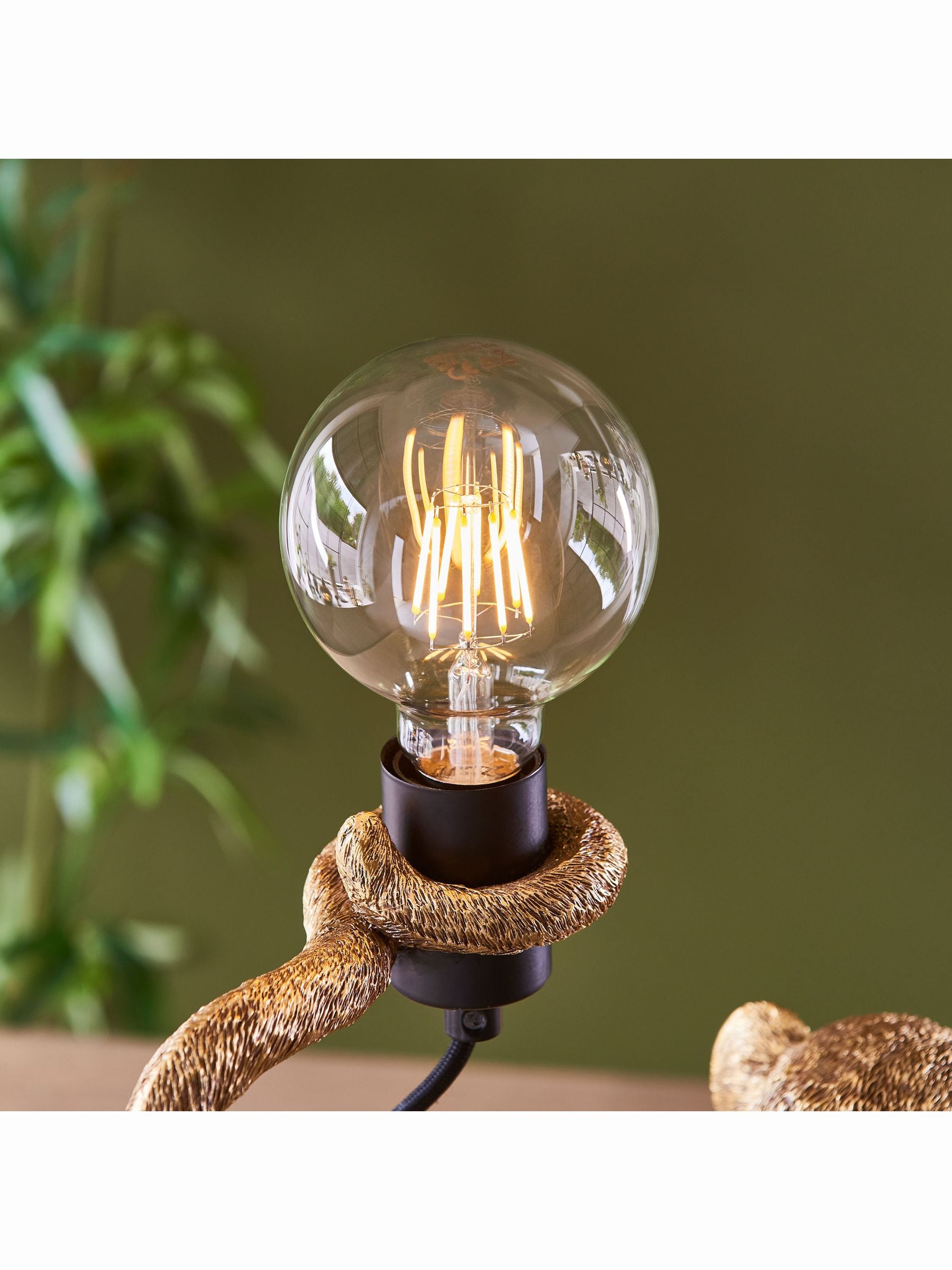 Gallery Home gold capuchin monkey table lamp, British brand