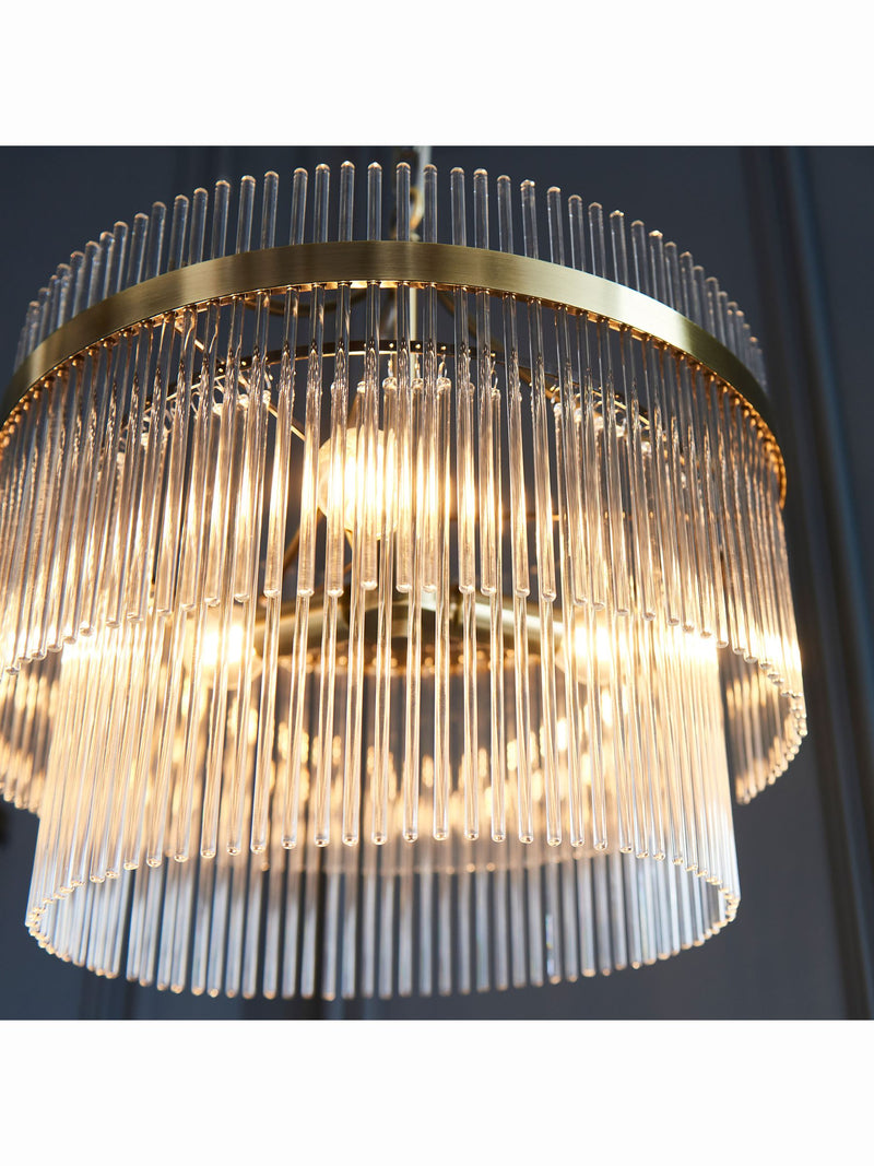 Gallery Home Marston antique brass pendant light 60cm - British product