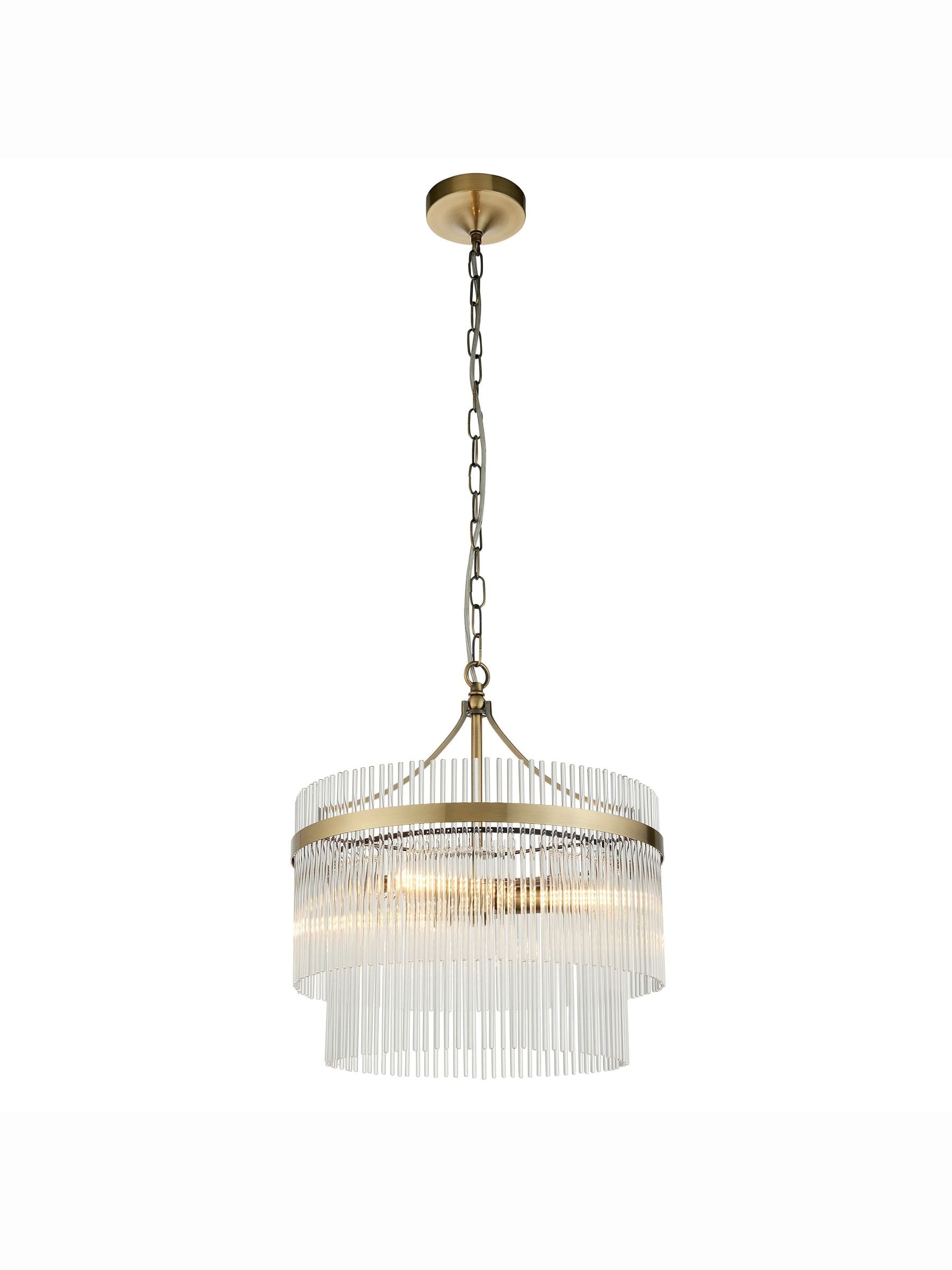 Gallery Home Marston antique brass pendant light 60cm - British product