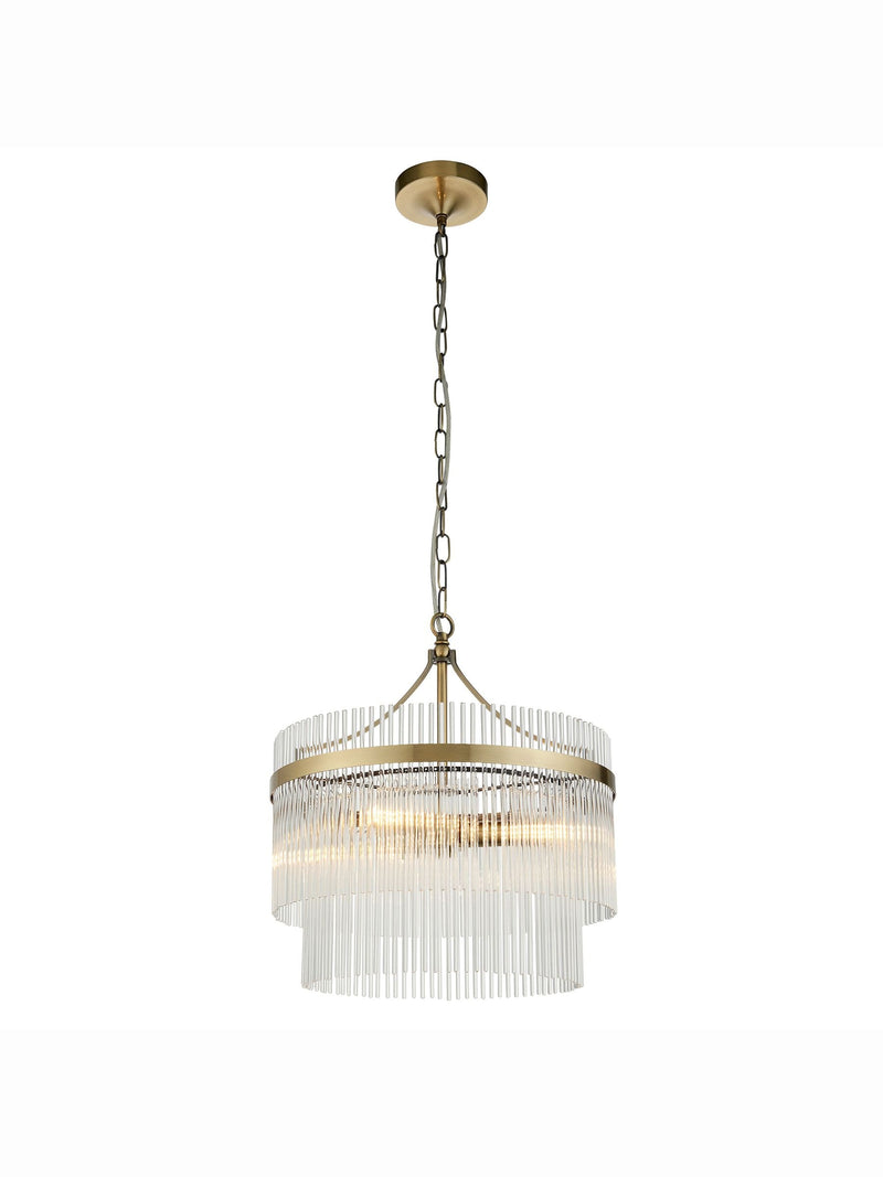 Gallery Home Marston antique brass pendant light 60cm - British product