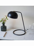 Gallery Home matt black and antique brass table lamp - British product