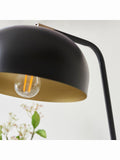 Gallery Home matt black and antique brass table lamp - British product