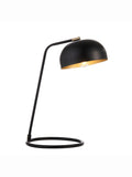 Gallery Home matt black and antique brass table lamp - British product