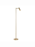 Gallery Home reader floor lamp satin warm brass finish 125cm - British product