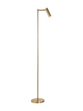 Gallery Home reader floor lamp satin warm brass finish 125cm - British product