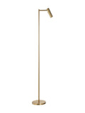 Gallery Home reader floor lamp satin warm brass finish 125cm - British product