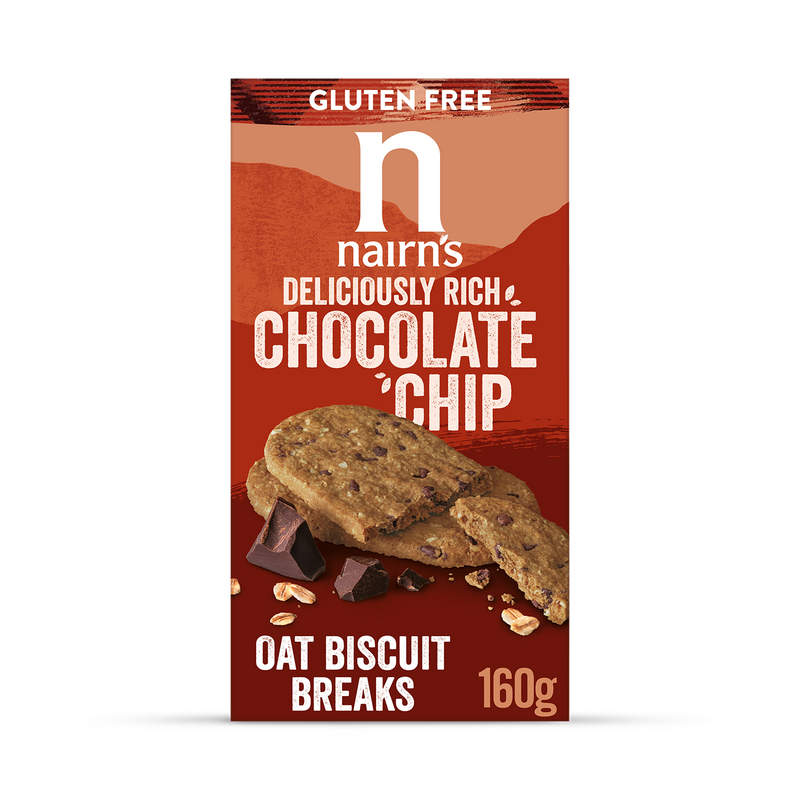 Nairns Gluten Free Chocolate Chip Oat Biscuit Breaks 160g